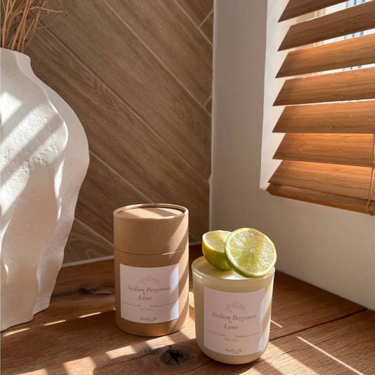 Morning Light Siciliaanse Bergamot geurkaars - Amoura Living